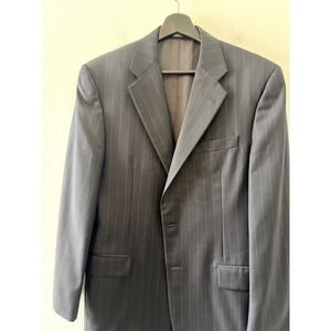 Hickey Freeman Loro Piana Tasmanian Super 120s Pinstripe Suit Jacket Blazer